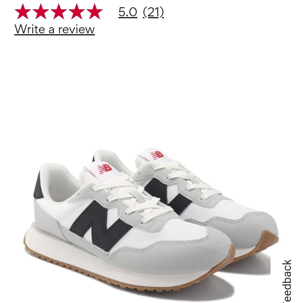 New Balance Kids Sneakers - White, Gray, Black. Gently Used In Original Box